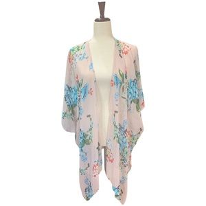 DANIEL RAINN Floral Open Front Kimono Size M/L